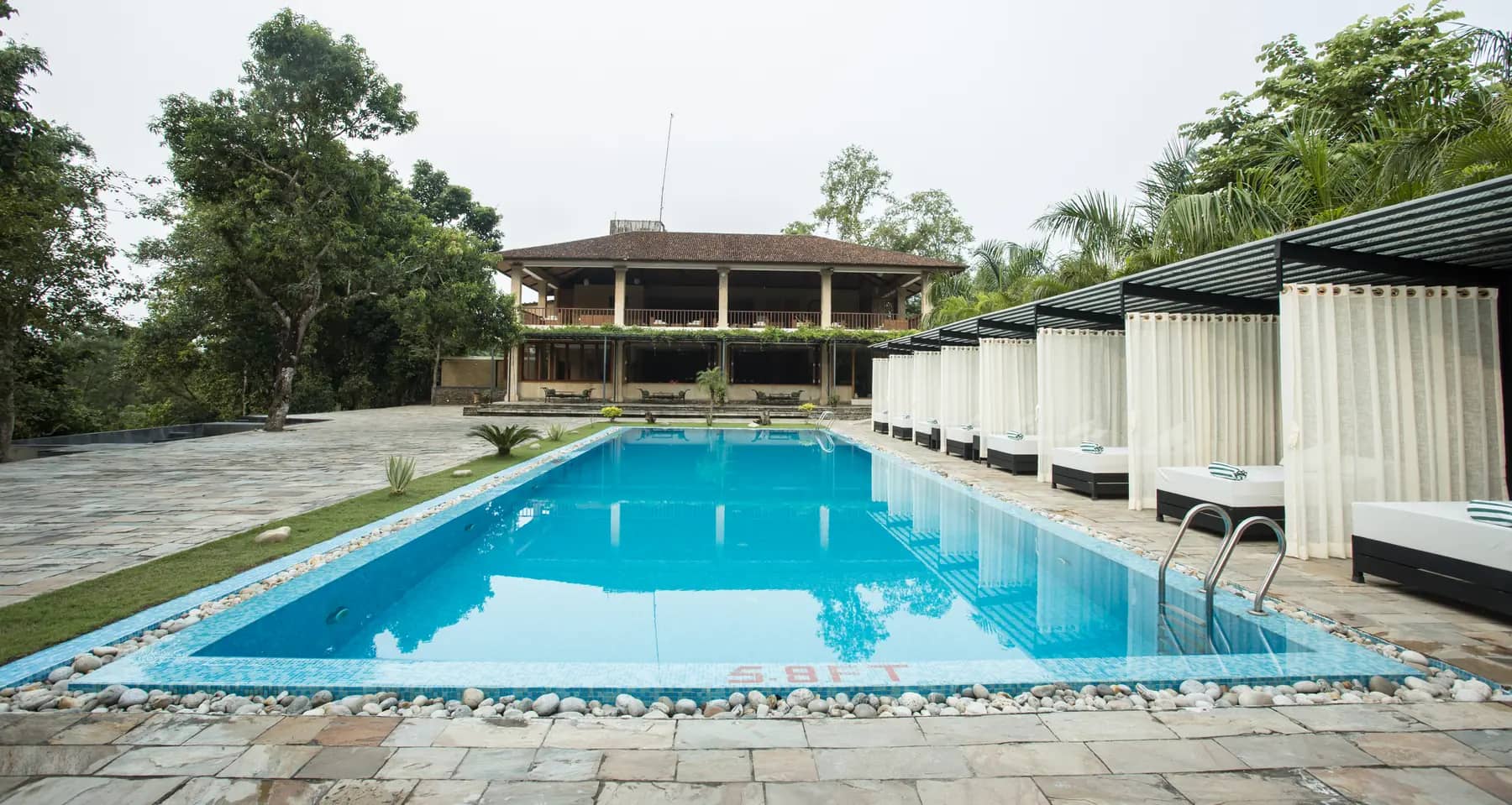 Poolside restaurant and bar